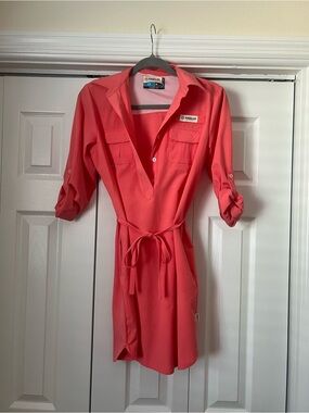 Magellan Outdoors Coral-Red Button Shirt
